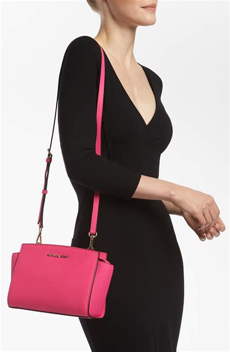 michael kors pink shoulder purse|Michael Kors purses hot pink.